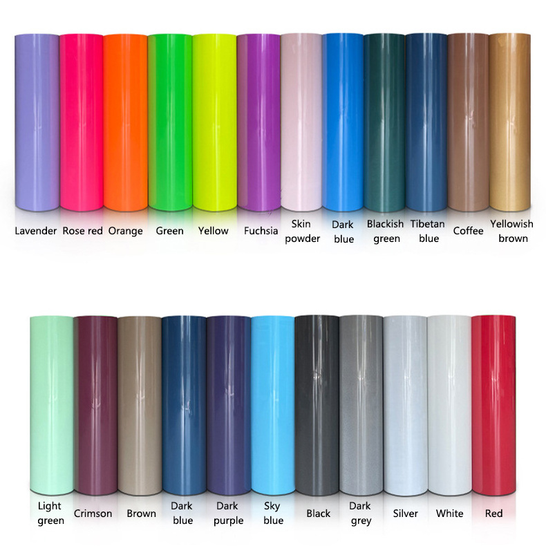 Customized 22-Colors Reflective PU HTV Sheets Heat Transfer Vinyl for Cricut Heat Press