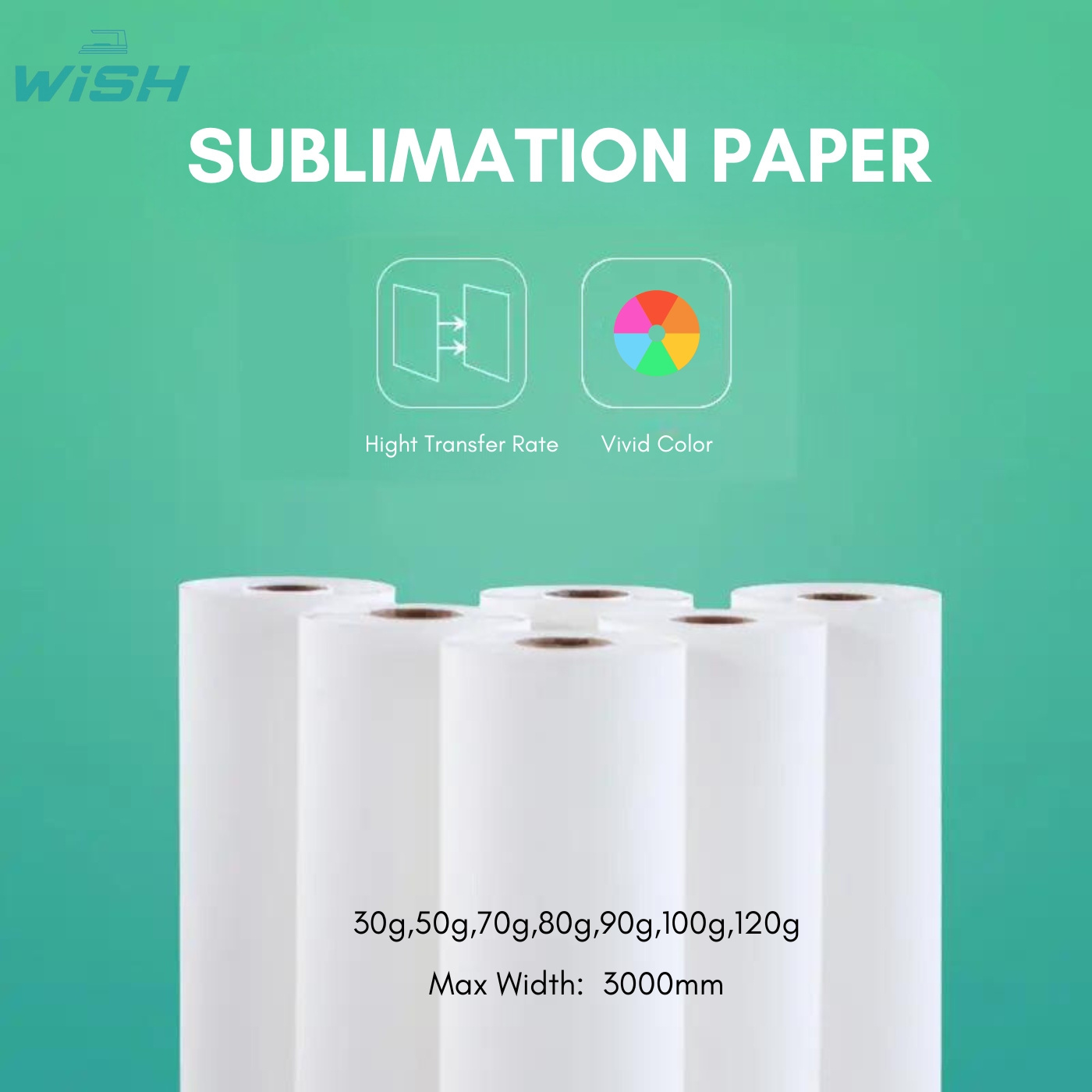 Sublimation Paper 50gsm For Plotter Printing Heat Transfer For Fabric/Textile