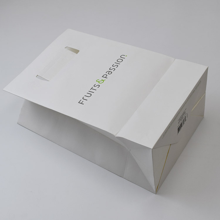 Factory Direct Die Cut Handle Luxury  Fruits Candle Package White Paper Bag With Your Own Logo