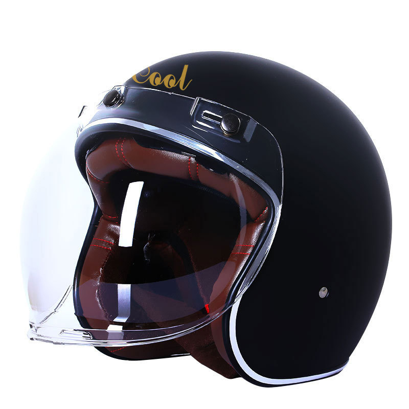 New Fashion Retro Adult 3/4 Half Face Motorcycle Helmet Classic Casco For Harley Electric Motorcycle Vintage Helmets Motorcycle