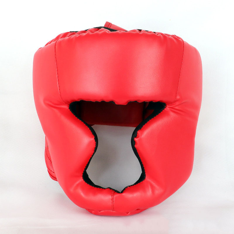 Customized Design PU Leather Adjustable Boxing Headgear Boxing Helmets Free Combat Face Protector Kickboxing Taekwondo Helmets