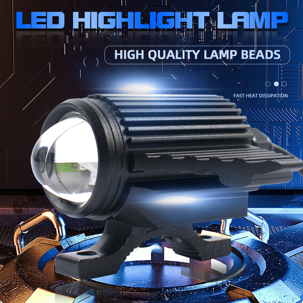 Newly Designed Aircraft Two-color Mini Laser Bulbs Source 12-80v Off-road Vehicle Led Headlights Motorcycle Lighting System