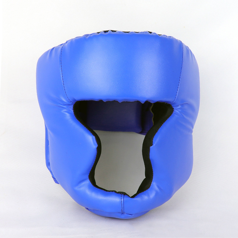 Customized Design PU Leather Adjustable Boxing Headgear Boxing Helmets Free Combat Face Protector Kickboxing Taekwondo Helmets