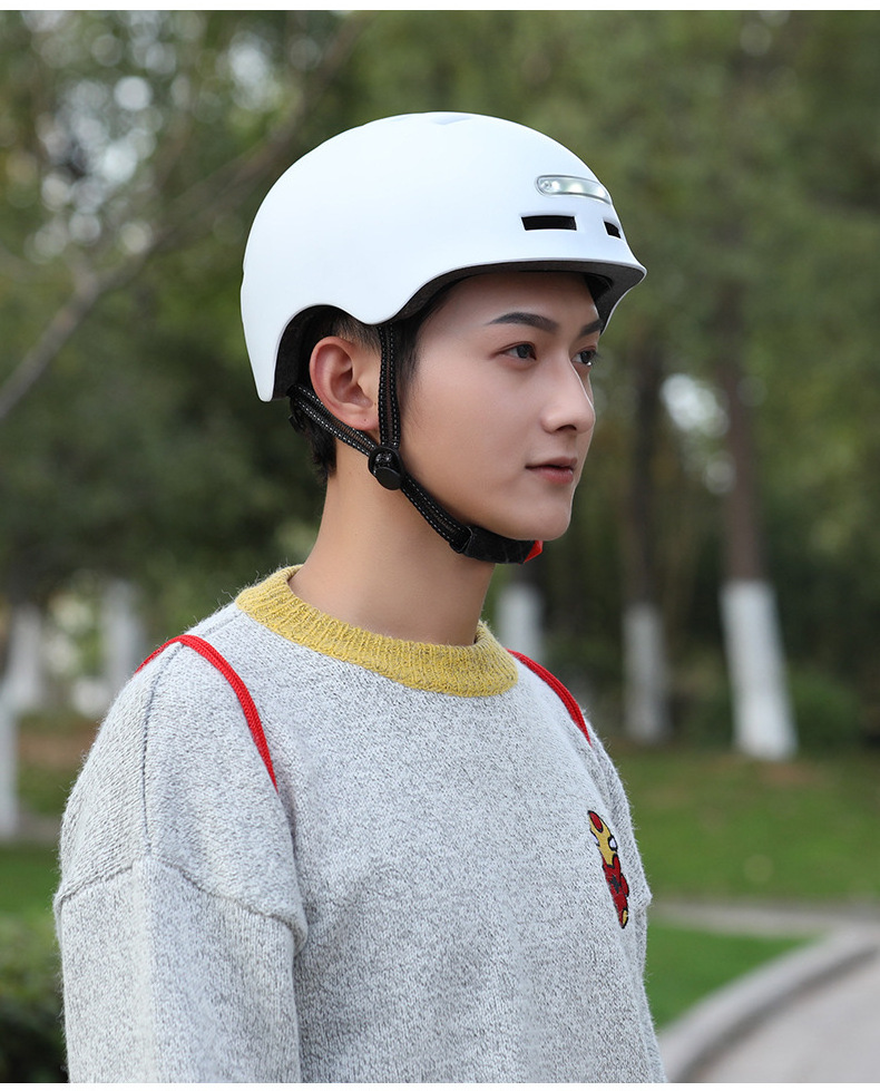 Hotsale Road Bike Skate Electric Scooter Helmet With USB Rechargeable Front Rear Flashing Led Light Bike Helmet Bicycle Helmets