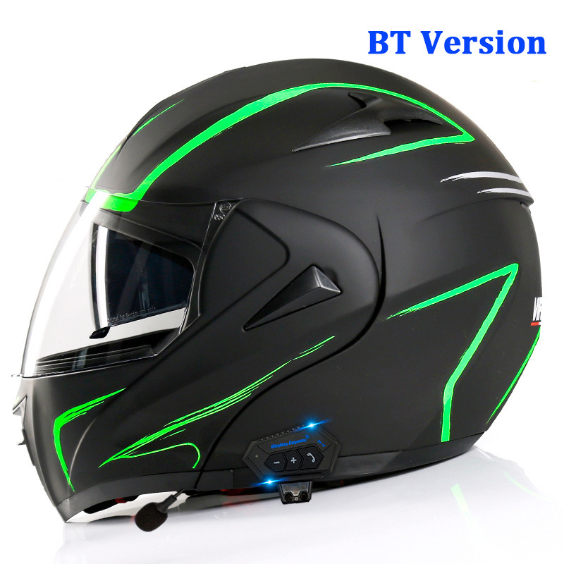 DOT Certified Bluetooth Motorcycle Helmet Modular Full Face helmet Flip Dual Sun visor Mp3 FM radio helmet motorcycle