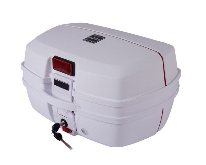 Plastic 45L PP Motorcycle Top Box Motorcycle Accessories Scooter Cargo Box For Delivery Waterproof Motorcycle Tail Boxes