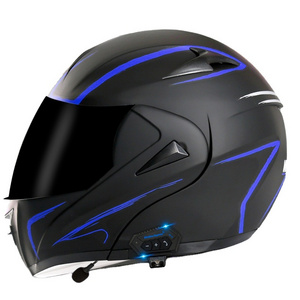 DOT Certified Bluetooth Motorcycle Helmet Modular Full Face helmet Flip Dual Sun visor Mp3 FM radio helmet motorcycle