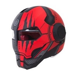 ABS Iron Man Modular Helmet Customizable LOGO Flip Up Helmet Motocross Cascos Full Face Motorcycles Helmet