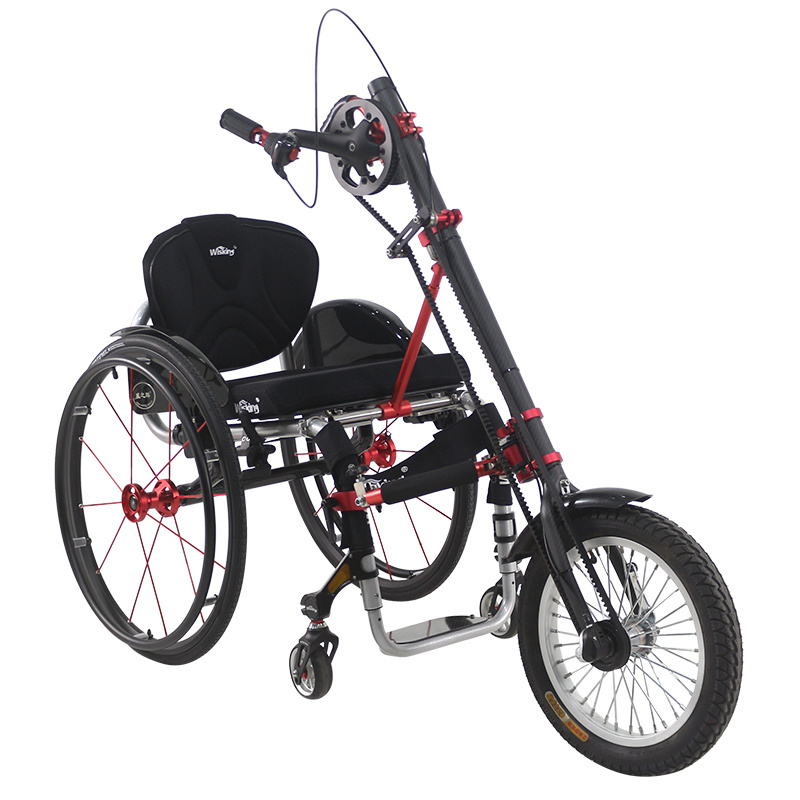 WISKING Q8 handicapped wheelchair tractor handbike trike for disabled use