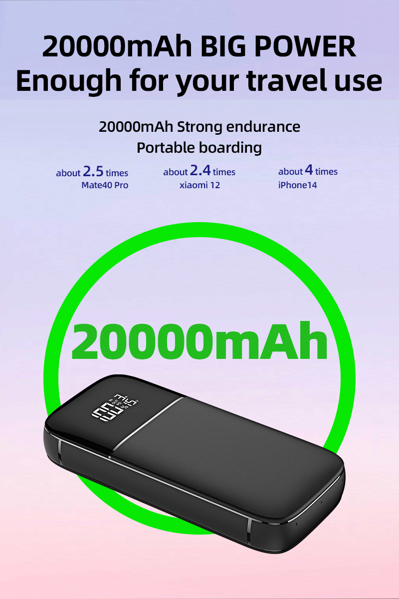 power bank 40000mah fast charging built in cable solar car batteries charger board cn3065 table menu power bank with steel lock