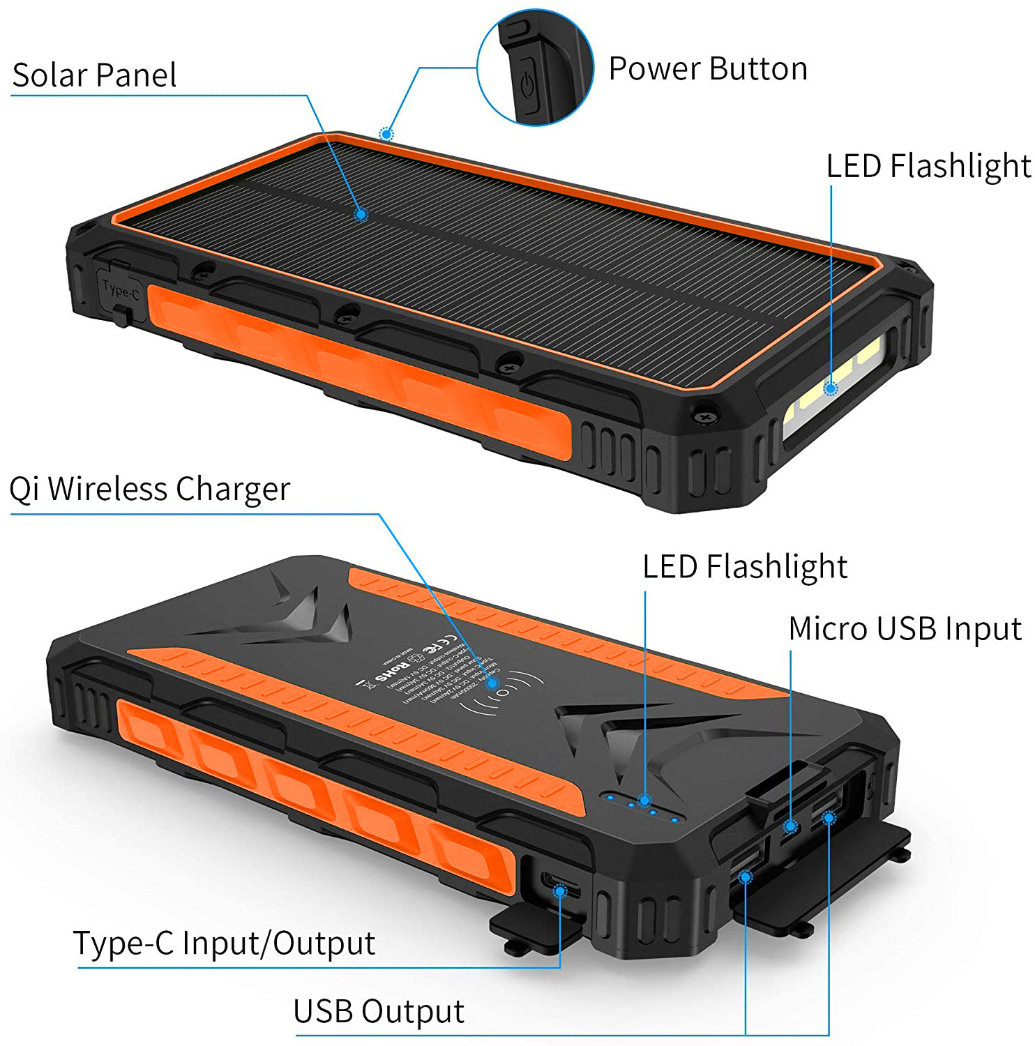 backup charger power bank portable shockproof magnetic camping solar lamp  with suction light cheep note book for  power