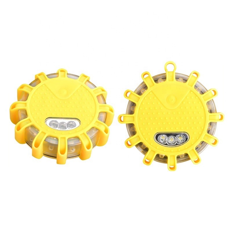 Waterproof 9 Flash Modes LED Road Flares Flashing Warning Light Magnetic Beacon Lamp Emergency Disc Safety Light Flashing