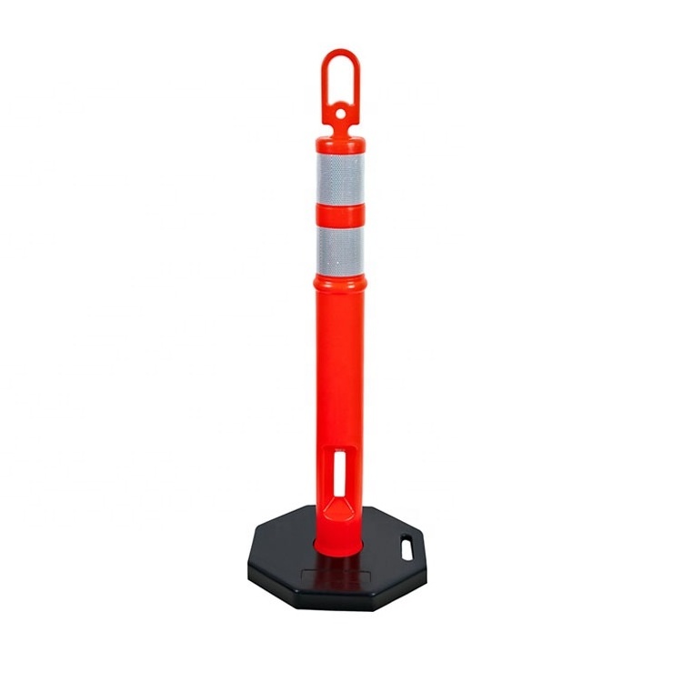 T-TOP flexible guide post traffic delineator post with rubber base