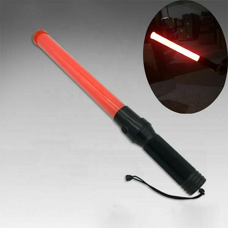 Security traffic baton led flashlight baton rechargeable