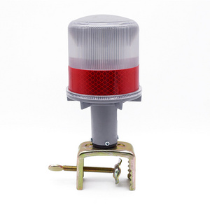 solar beacon lamp led amber flashing strobe beacon light used for traffic cone beacon lighting