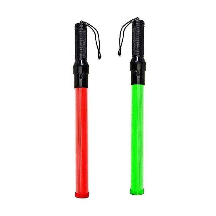 Plastic led warning strobe lights hand baton traffic baton wand