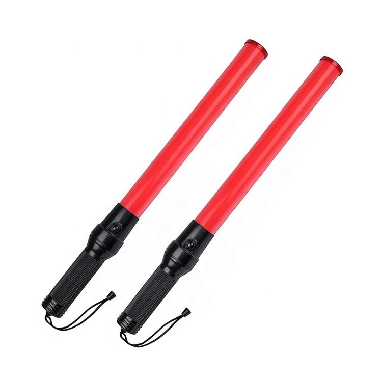 Plastic led warning strobe lights hand baton traffic baton wand