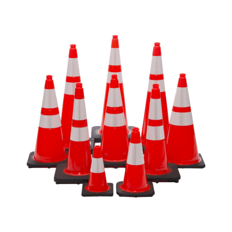 Manufacture Top Sale 70 cm Road Cone Flexible PVC Safety Used Traffic Cone supplier