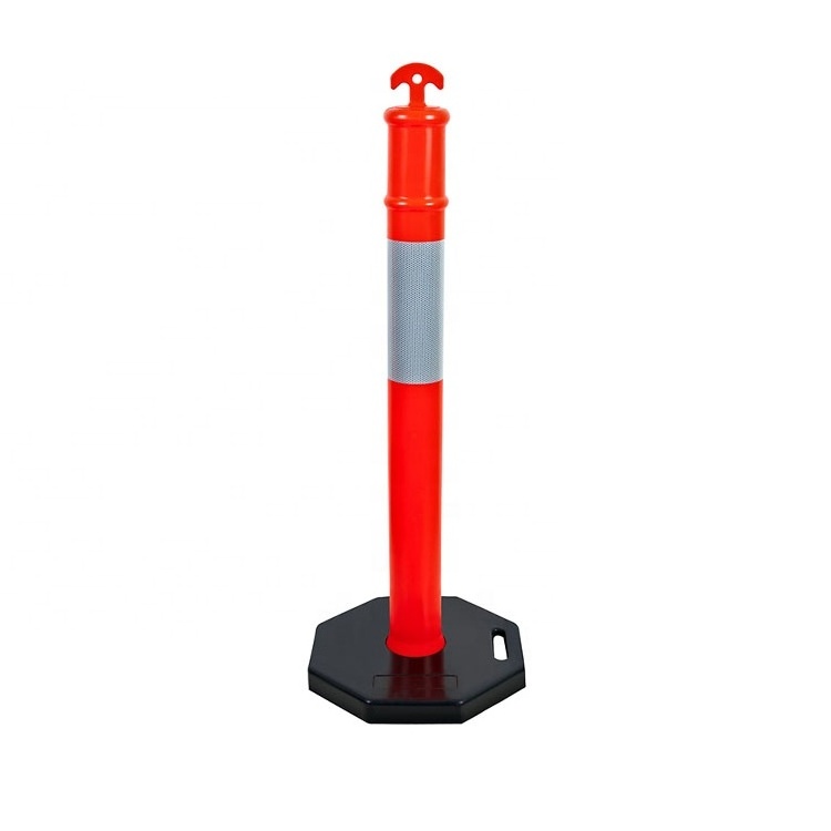 T-TOP flexible guide post traffic delineator post with rubber base