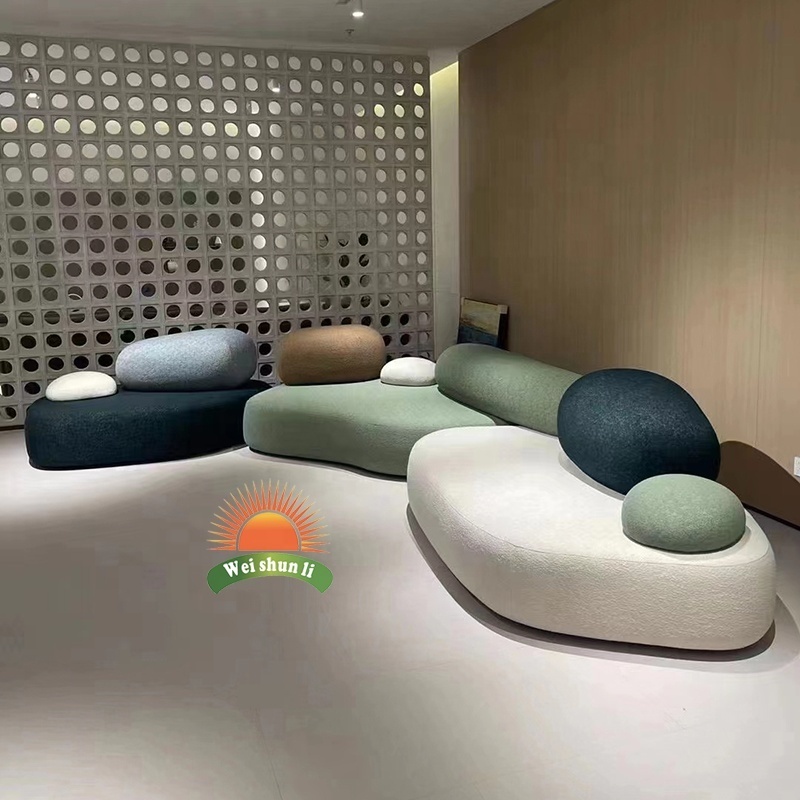 Modern Simple Master Design Creative Personality Pebble Small Modular Combination Special-shaped Fabric Sofa Customization