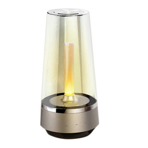 New Product Brightness Adjustable Creative Gift Professional Audio Living Flame Candle Portable Light Wireless Speaker