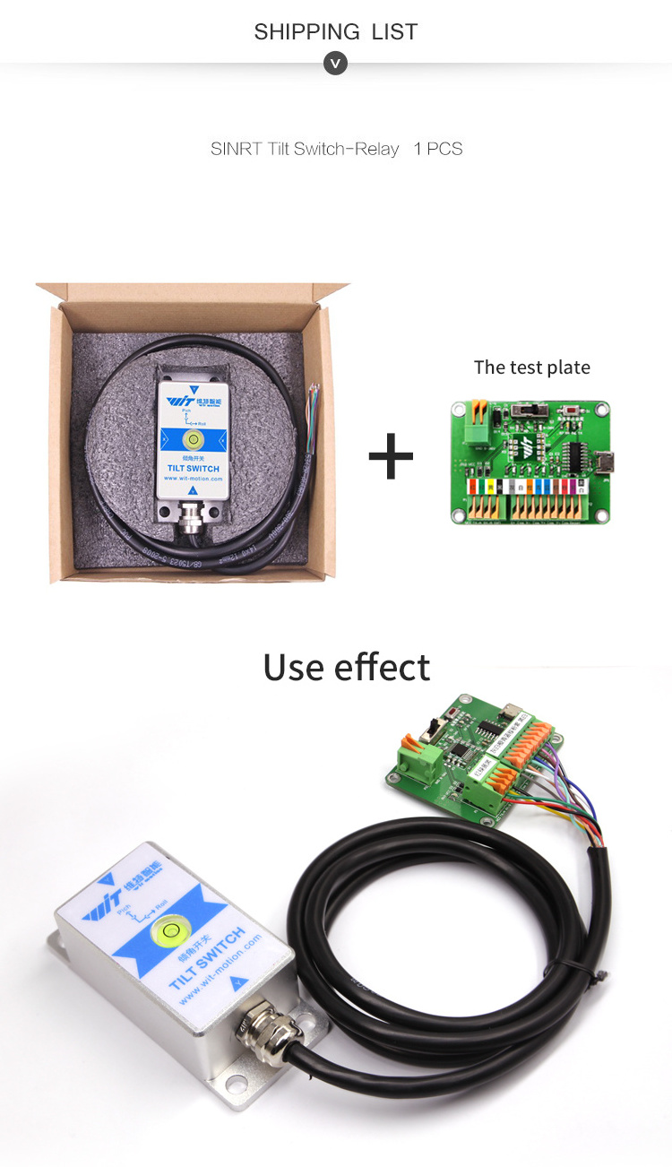 SINRT 2 Axis Industrial Level Tilt Angle Measurement Inclinometer Relay Switch Inertial Sensor Horizontal/Vertical Installation