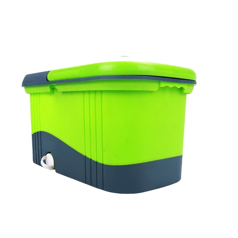 Wiotrange factory direct whole sale big vacuum square bucket Green mop 360 twist mop