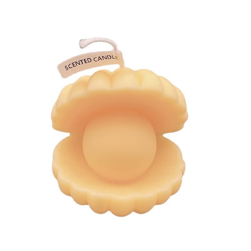 2022 INS Luxury Cute Souvenirs Birthday Gift Soy Wax Beeswax Pearl Shell Shaped Scented Candles