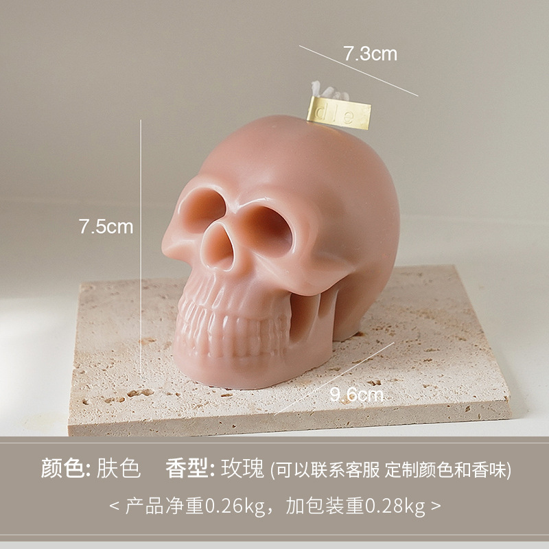 festival Skeleton men scented candle halloween death head soy wax skulls candle for art cool party