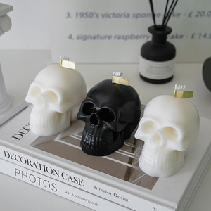 festival Skeleton men scented candle halloween death head soy wax skulls candle for art cool party