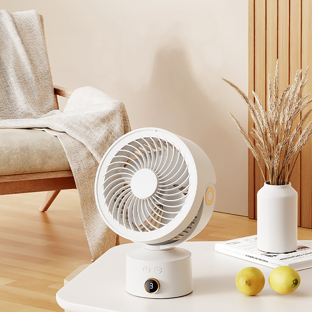 IMYCOO New Arrivals Rechargeable Oscillating Mini Table Fan With Timing Portable Electric Small USB Desk Fan For Office Bedroom