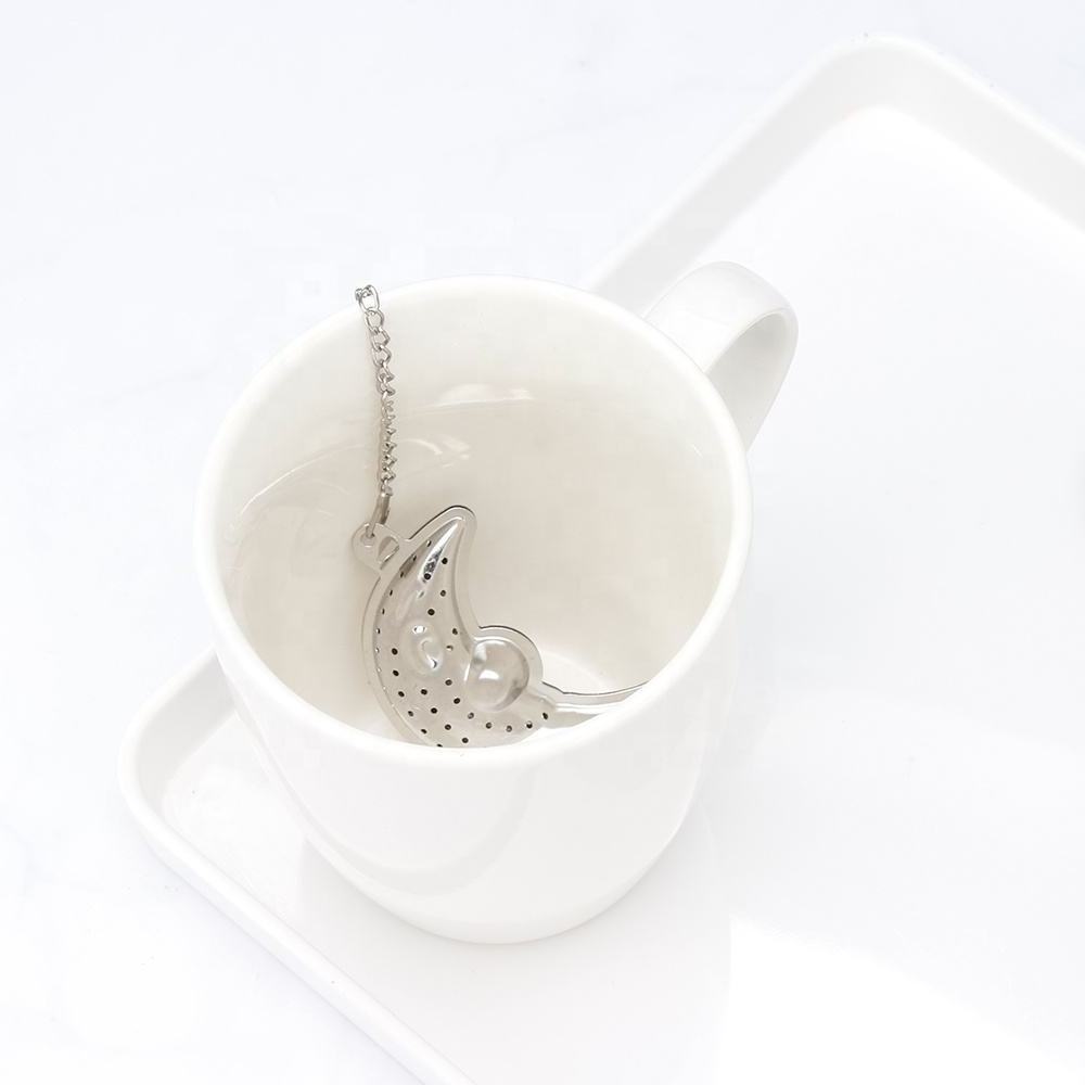 Fashion Creative Stainless Steel Moon Shaped tea Infuser Strainer Filter Interval Diffuser