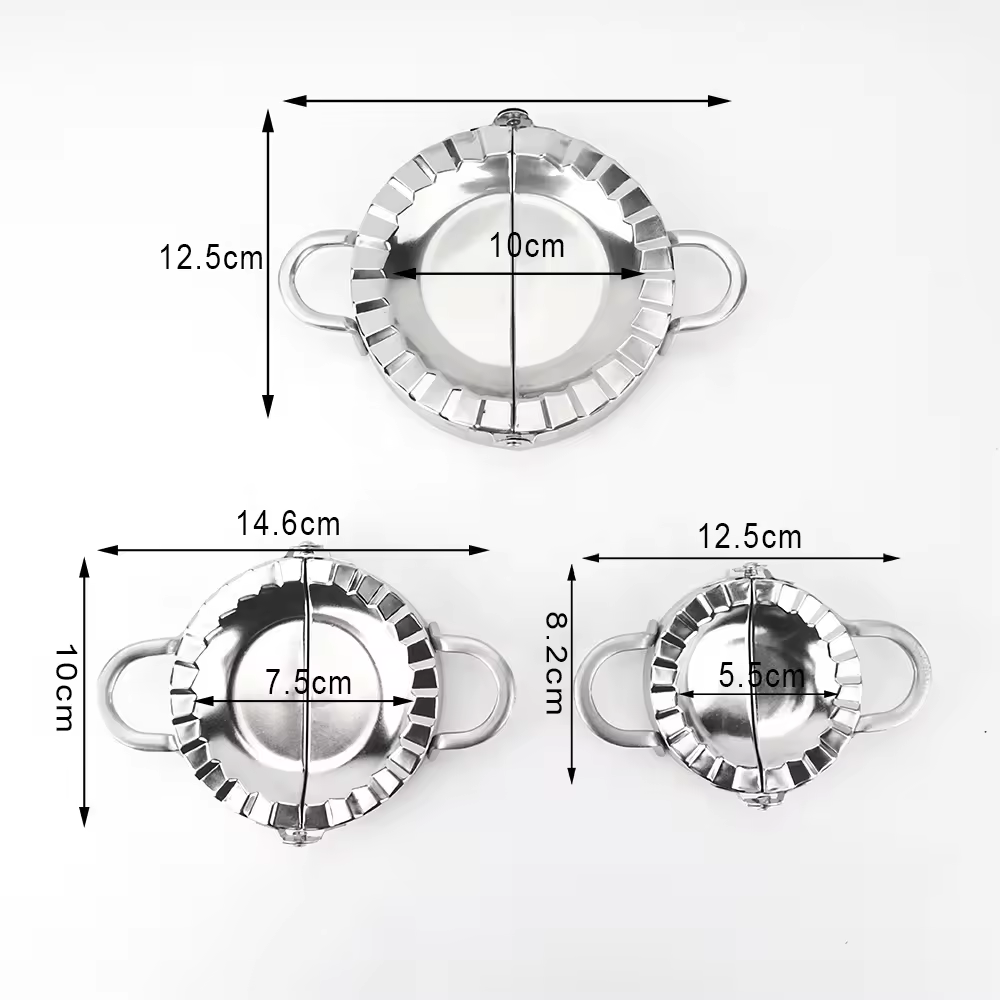 Customized Stainless Steel Dumpling Maker Set Manual Empanada Press Dumpling Wrappers Mold Three size Dumplings Press