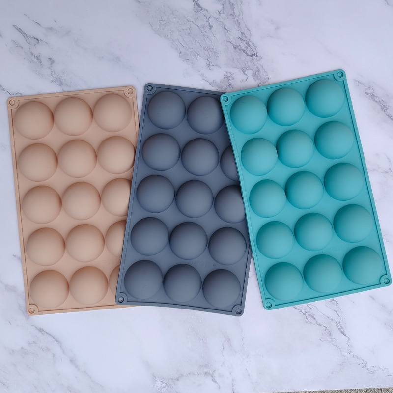 Customized Moldes De Silicon Para Chocolates Silicone 3d Molds 15 20 Grams For-round Mold For-chocolate Making