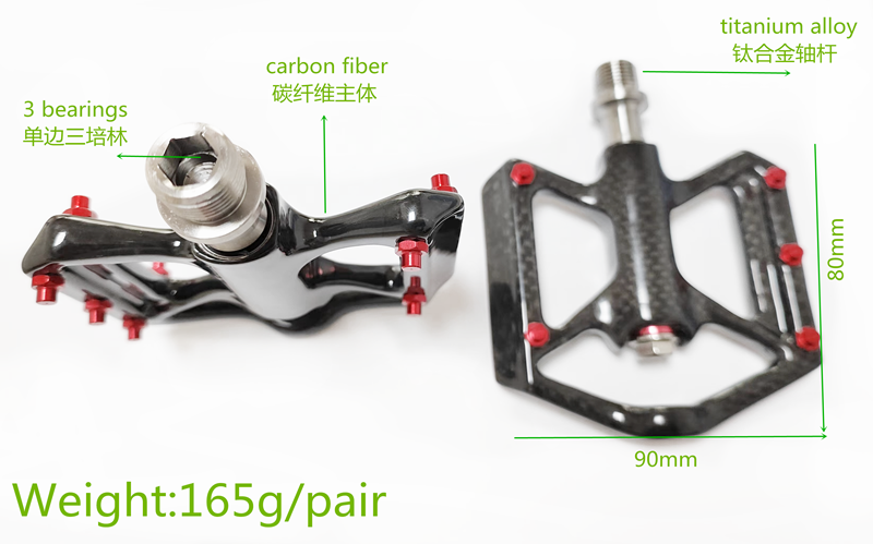 Wholesale Bicycle MTB Titanium Axis Pedals Bicycle Parts 6 Bearings Pedal for Bike Cycling