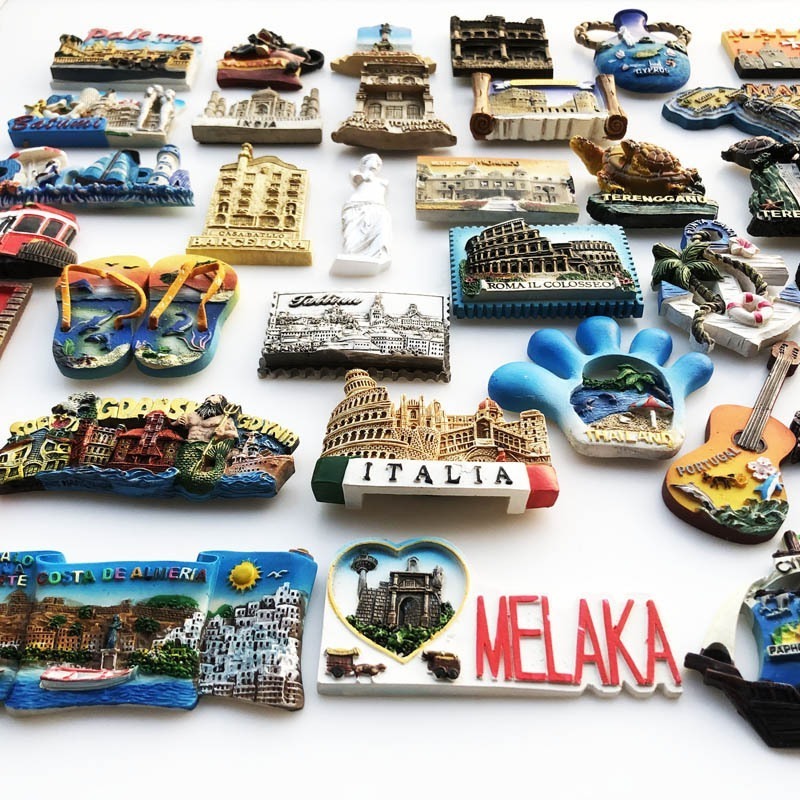 Witt Travel Souvenirs worldwide City Landmark refrigerator magnet store resin promotional gift wholesale