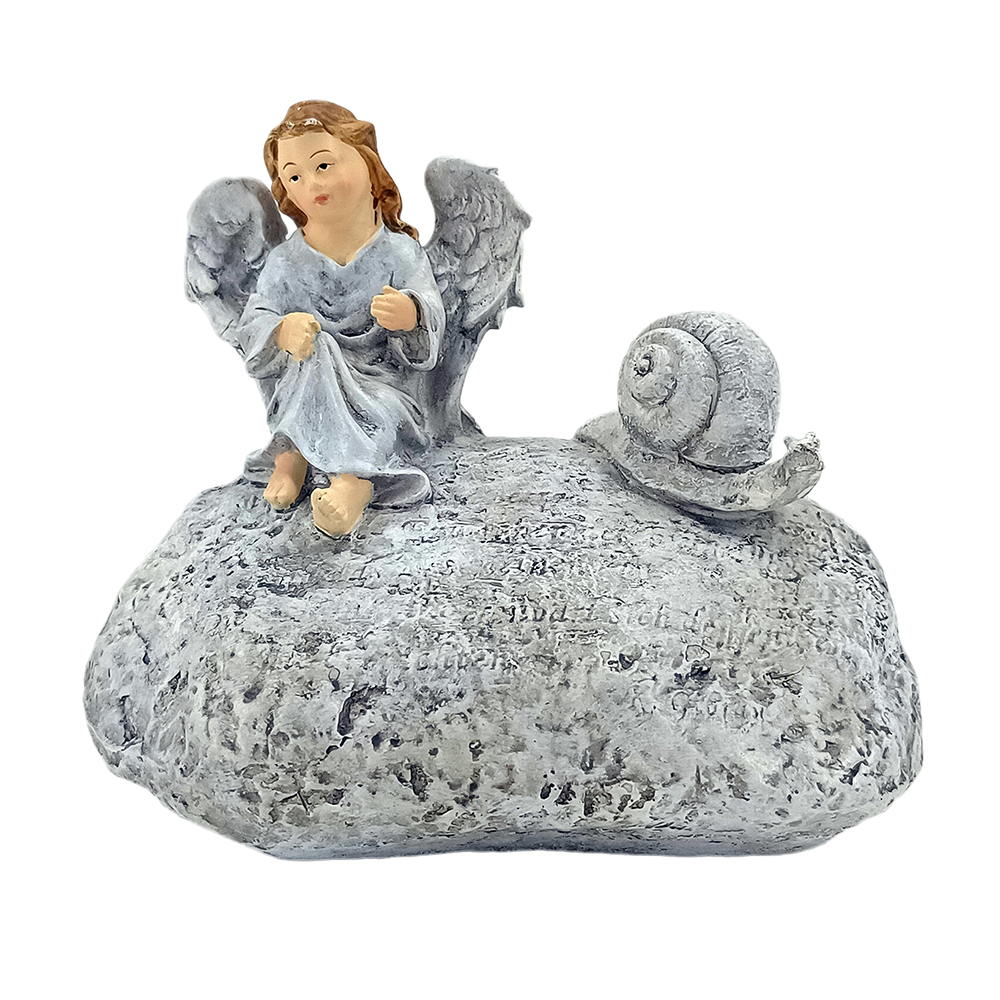 European resin handicraft decoration angel candle holder solar lamp cemetery figure vase statue decoration