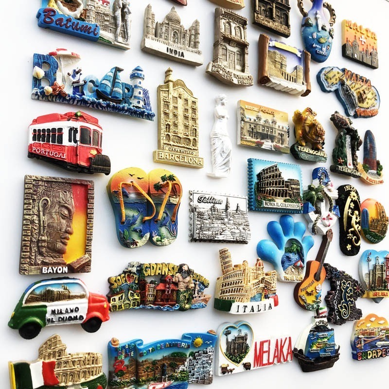 Witt Travel Souvenirs worldwide City Landmark refrigerator magnet store resin promotional gift wholesale