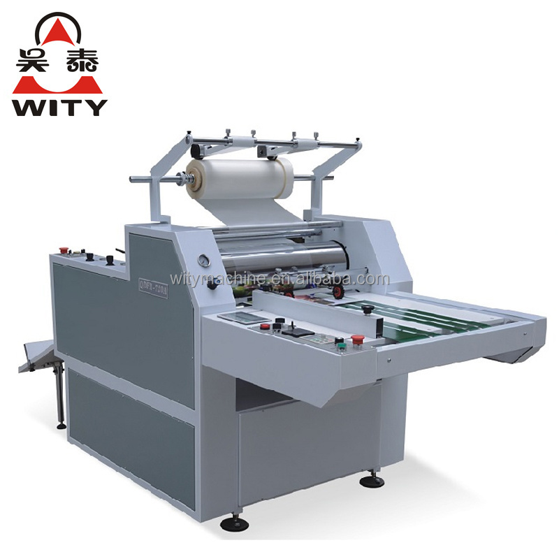 Semi Automatic Pneumatic Thermal Film Laminating Machine with Sheeting Device Precoated Film Laminator