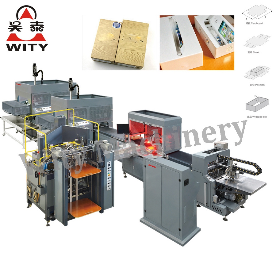 Automatic Cardboard Box Forming Rigid Box Making Machine with Visual Position for Phone or Boutique Box