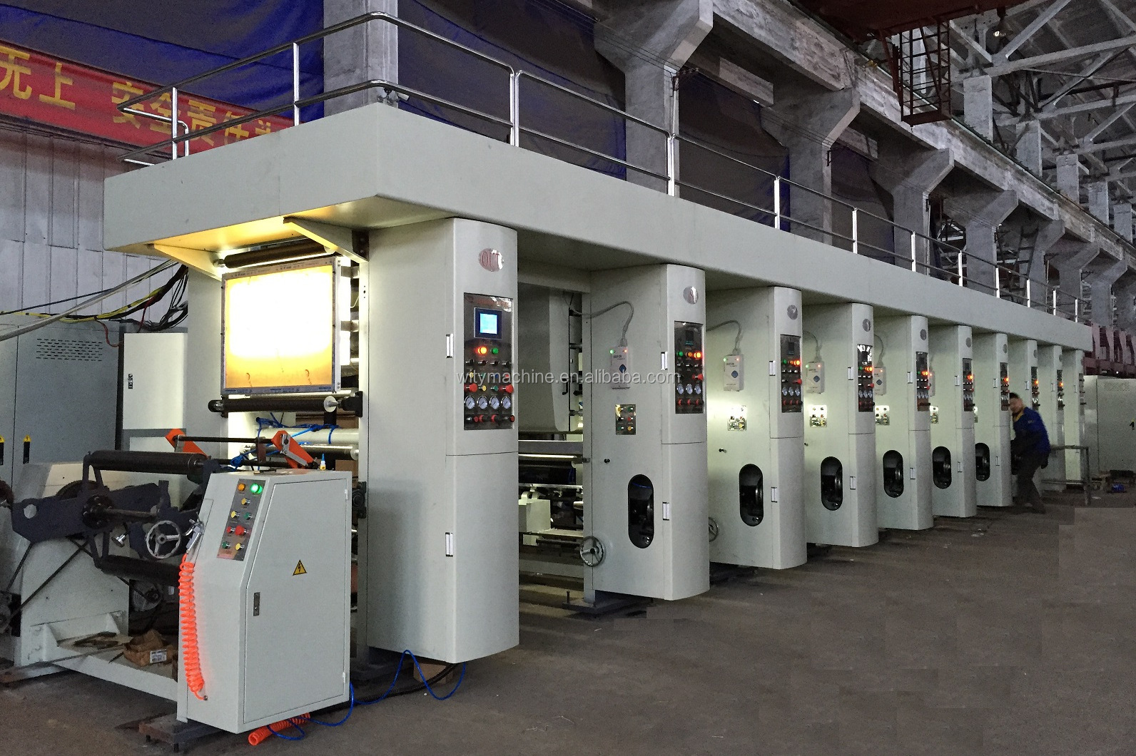 Plastic film 8 color Auto Register High Speed Roto Gravure Printing Machine