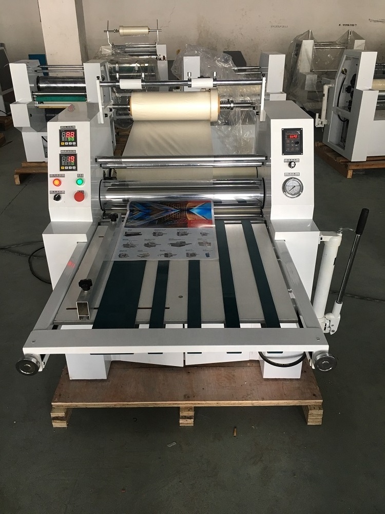 Hydraulic Thermal Film Laminator Laminating Machine with film slitting