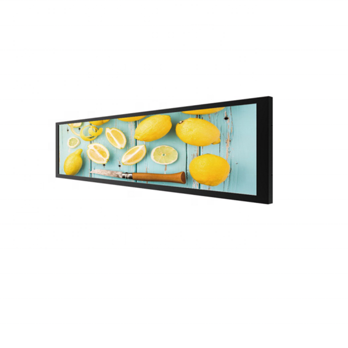 ultra Wide stretched Bar LCD advertising display/ads player LCD commercial Ultra stretched bar lcd display