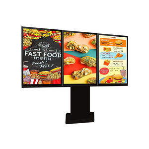 High Bright Outdoor Display Drive Thru Digital Menu Board Dual Screens For Retail Restaurants