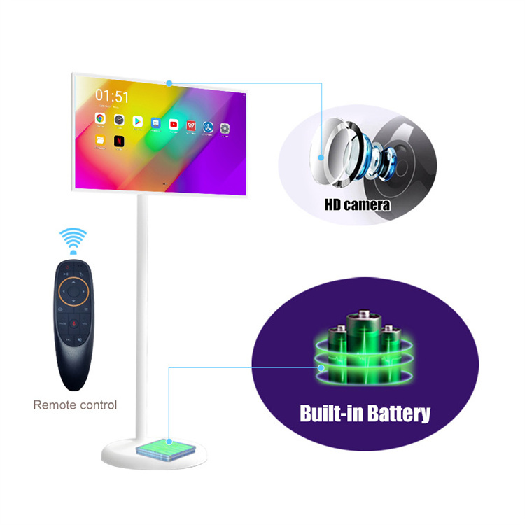 21.5 32 Inch Interactive Smart Android TV Rotate Screen Incell Touch Display LED Backlight 2K Definition Movable Stand Me