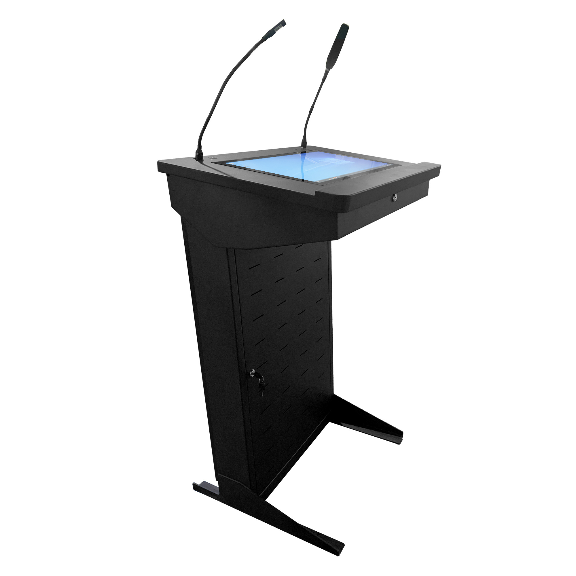 Digital Podium Lectern for Conference System, School Supply Podium Dual Touch Full HD Monitor 43