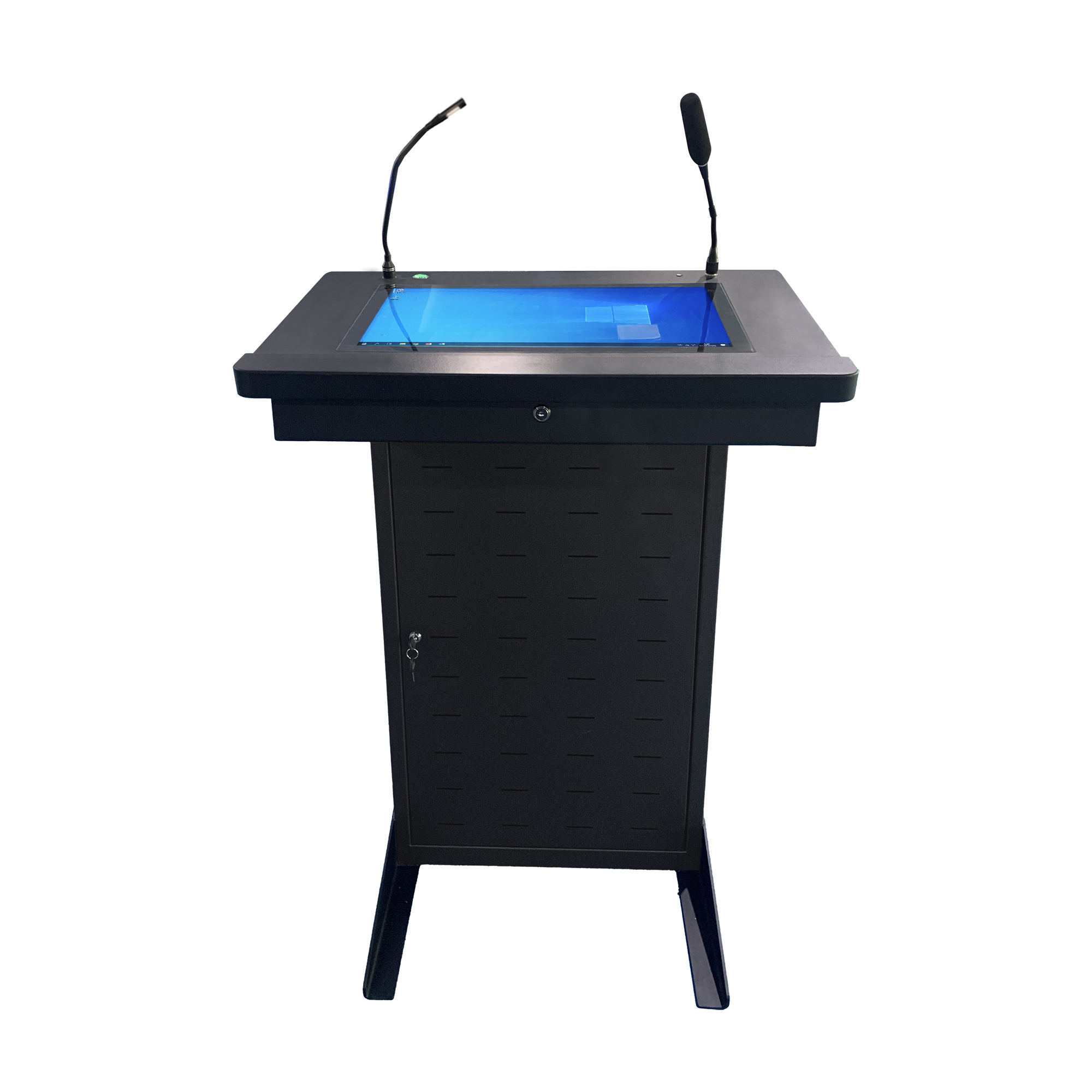 Digital Podium Lectern for Conference System, School Supply Podium Dual Touch Full HD Monitor 43