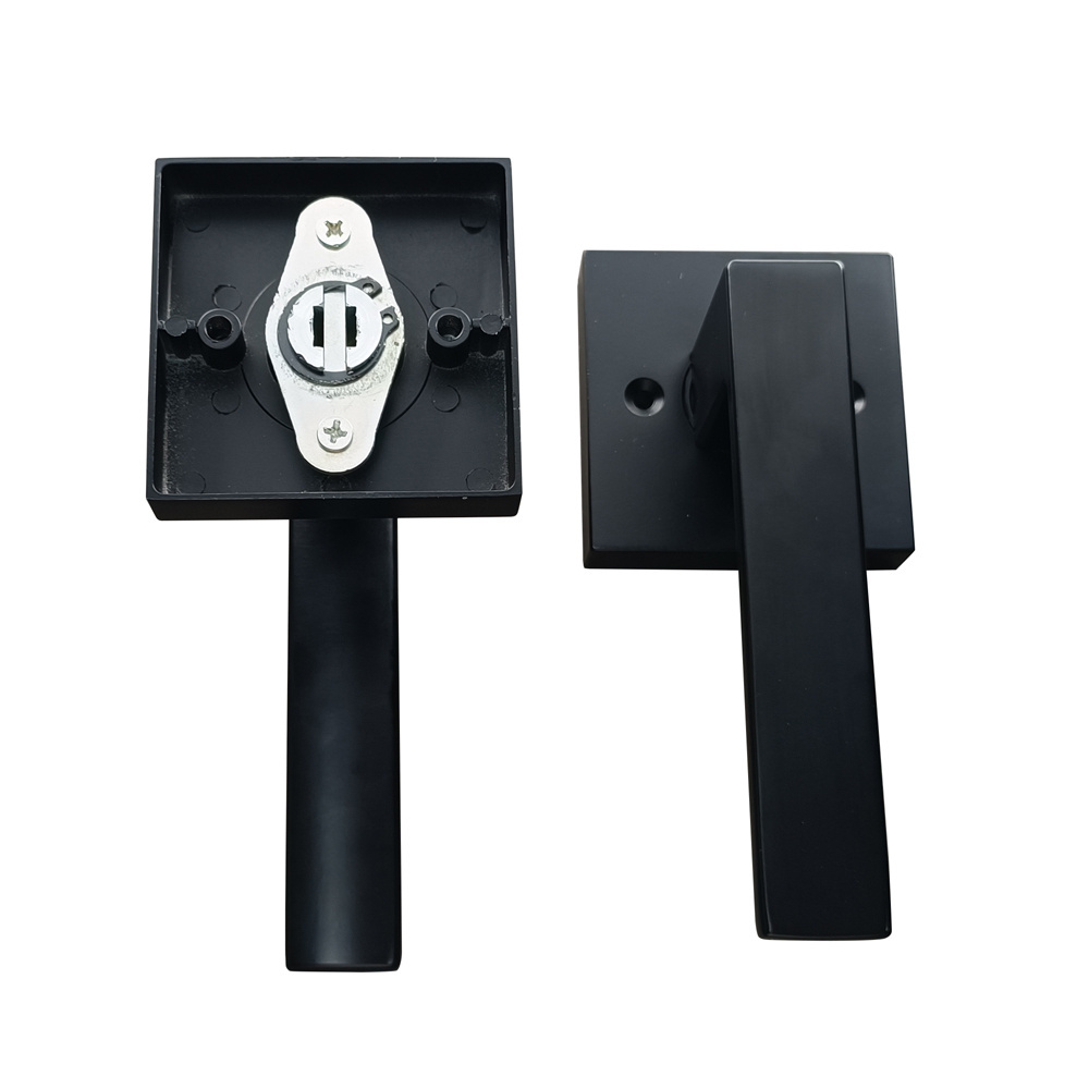 Hot sale household zinc alloy door lock handle black privacy passage door lever door handle lock