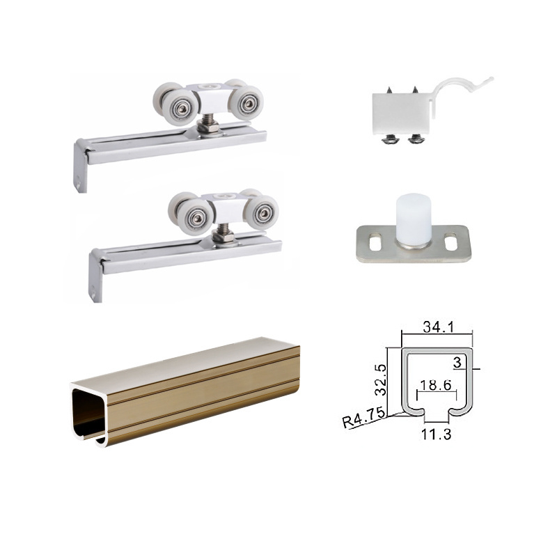 Windproof Push And Pull Door  Haing Slide Door Hardware Modern Design Economic