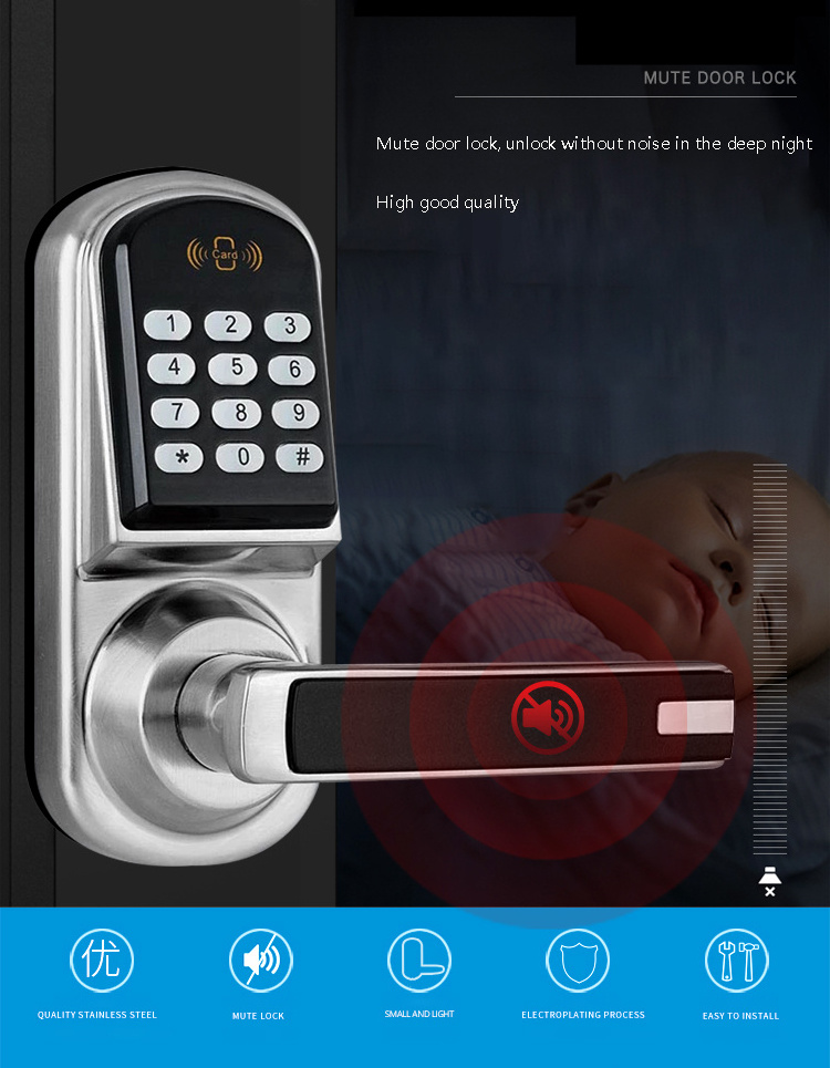 Top Quality High Technology Keyless Smart Door Handle Lock